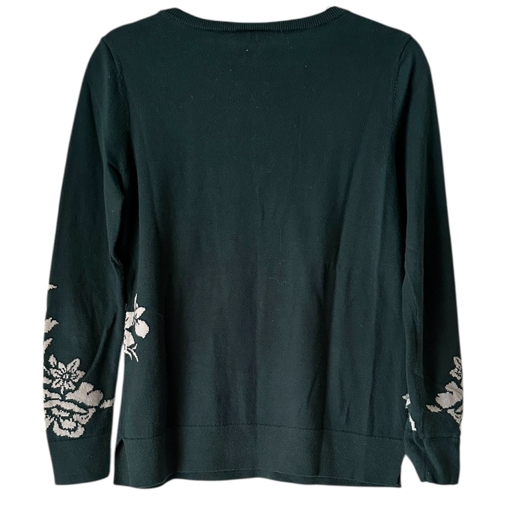 Loft Outlet Floral Patterned Sweater 100% Cotton - Picture 3 of 14